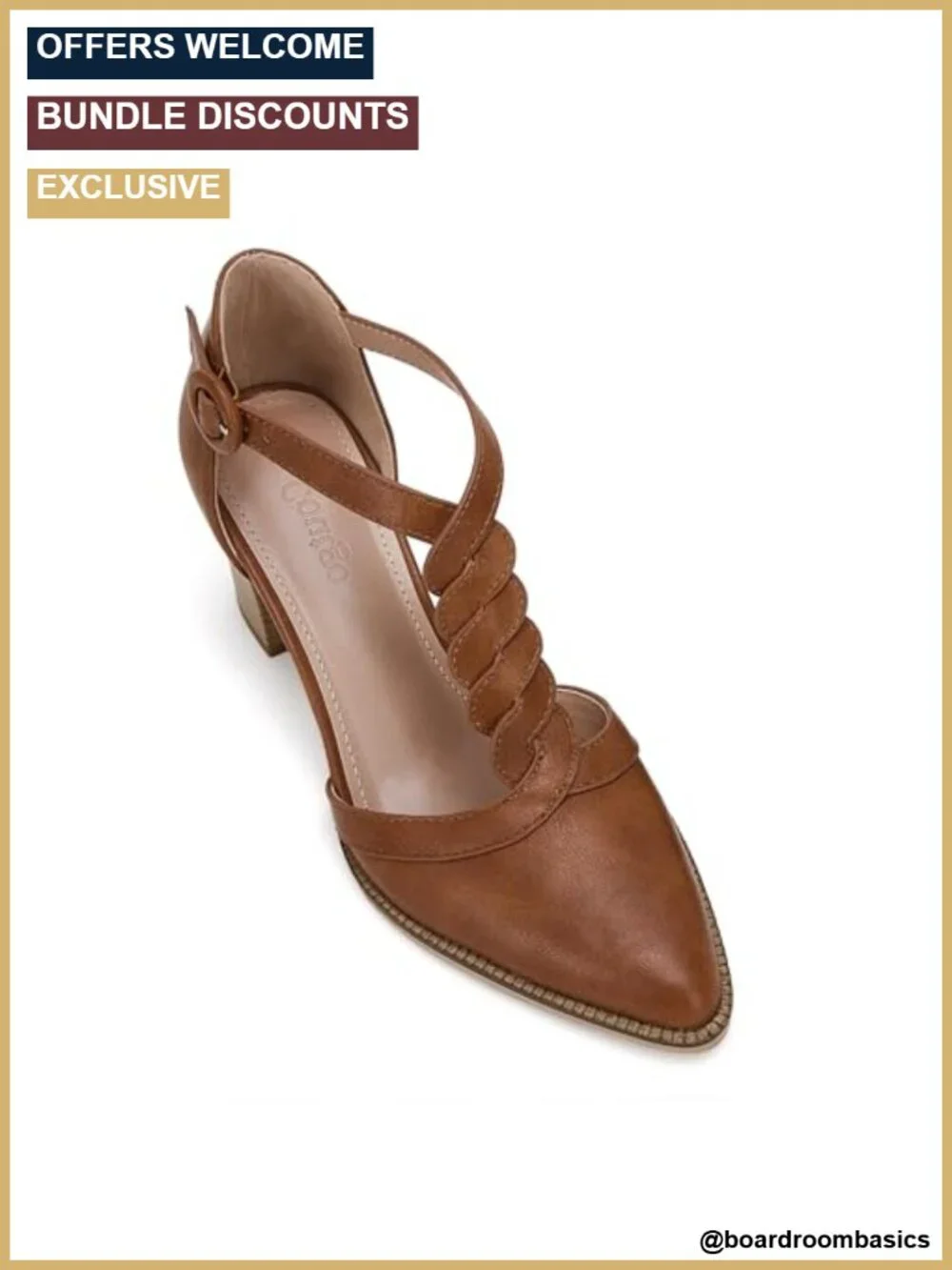 Womens Chunky Block Heels Pointed Toe Pumps Ankle Strap Dress Shoes